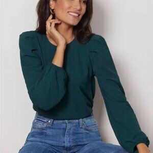 Evereve Lana Textured Puff Sleeve Blouse